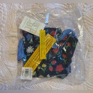 Floral Baby Outfit with Blue Accents